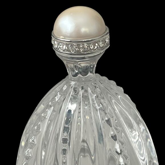 Lenox Pave Jewels Diamonds & Pearls Royal Lead Crystal Egg Trinket Box Vintage - Picture 3 of 12